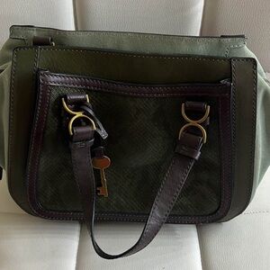 Fossil Brooke Satchel Olive Green